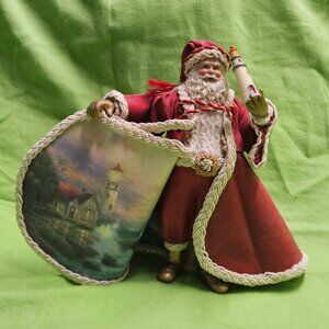 2003 Thomas Kincaid Beacon of Hope Guiding Light Santa Figurine Lighthouse READ